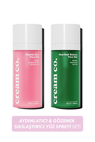 Cream Co. Aydınlatıcı Gözenek Sıkılaştırıcı Ferahlatıcı Yüz Spreyi Seti Face ...