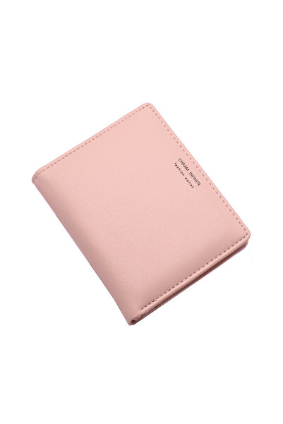 Choice محفظة نسائية قصيرة Y1620-Pink بتصميم بسيط وقابل للطي، رفيعة بلون واحد ...