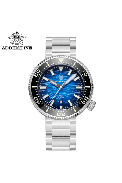 Choice1 Blue ADDIESDIVE New Men's Automatic Dive Watch Sapphire Crystal 3D Di...