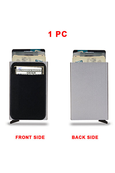 choice2 Grey Rfid Smart Holder Wallets Metal Slim Pop Up Minimalist Men Walle...