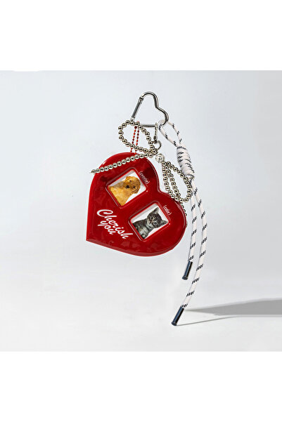 choice2 a-red Heart Shape Cute PVC Photo Card Holder Love Heart Shape SImple ...