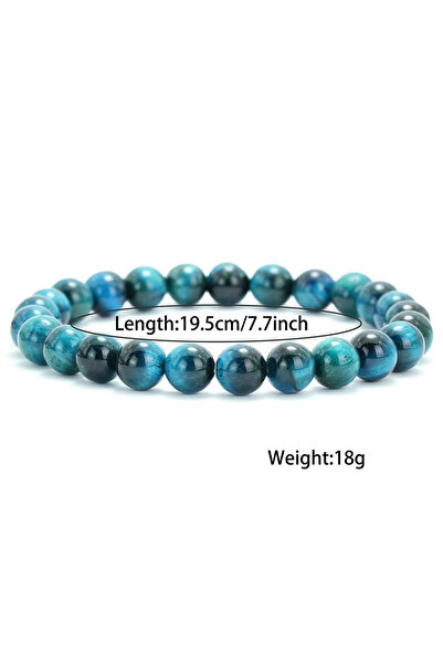 Choice1 8mm 6/8/10/12mm Premium Beaded Bracelet Men Women Natural Blue Tiger ...