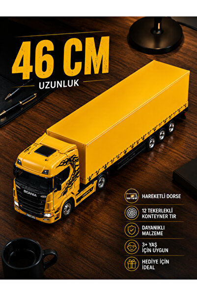 shop Scania Volvo Model Oyuncak Tır 46 cm Hareketli Dorse 12 Tekerlekli Konte...