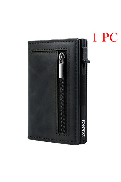 Choice Black Rfid Blocking Holder Men Wallet Luxury Pop Up Slim Thin Minimali...