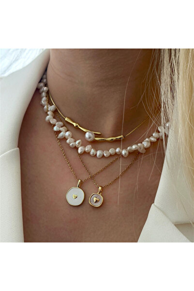 Choice AYA6658501 Fashion Boho Pearl Multilayer Necklace Set for Women Gold P...