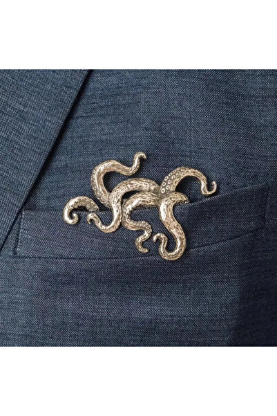 Choice1 silver octopus Exquisite Creative Animal Brooches Crocodile Tiger Oct...