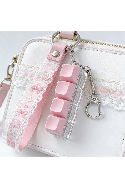 choice2 Pink New Decompression Fidget Keychain Unisex Press The Button Non Lu...