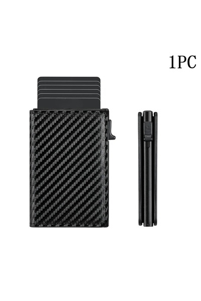 choice2 Carbon fiber RFID Blocking Metal Aluminum ID Card Holder Men's Women'...