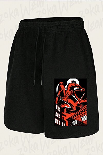 ZOKAWEAR Unisex Daredevil Design Printed Shorts