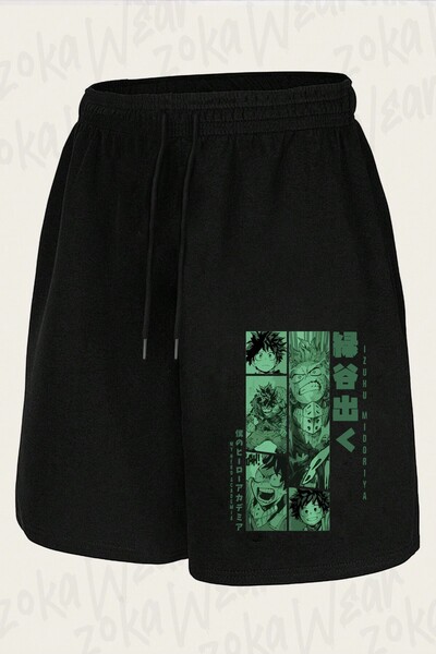 ZOKAWEAR Unisex My Hero Academia Midoriya Izuku Design Printed Shorts