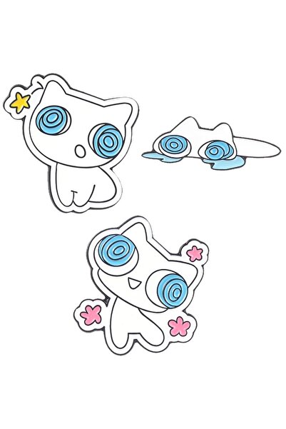 Choice3 TZ2513 ADHD Creature Enamel Pins Dancing Cat Brooches Mental Health C...