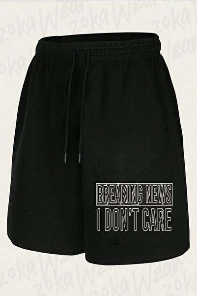 ZOKAWEAR شورت مطبوع بتصميم I Don't Care للجنسين