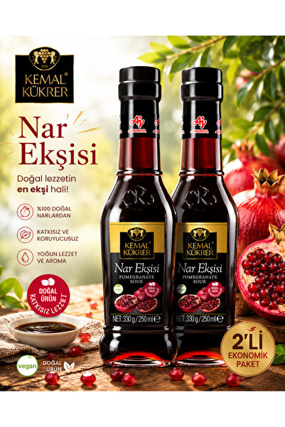 Kemal Kükrer Katkısız Nar Ekşisi 250 ml 2'li Paket
