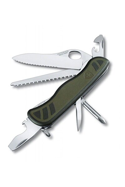 OEM Briceag Victorinox, 10 unelte, lama mare blocabila, verde/negru, 111x34,5...