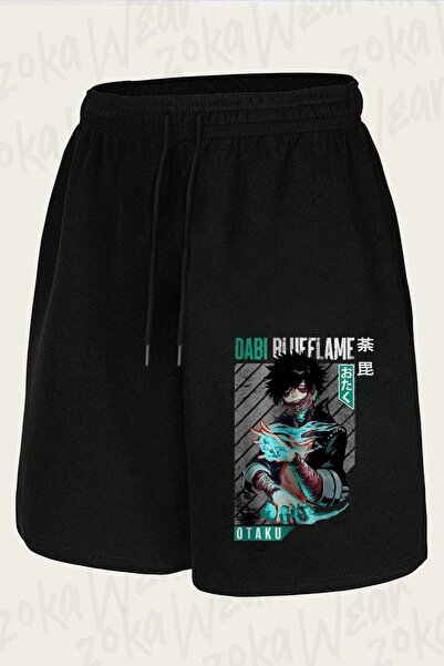 ZOKAWEAR شورت مطبوع بتصميم My Hero Academia Dabi (BLUE FLAME) للجنسين