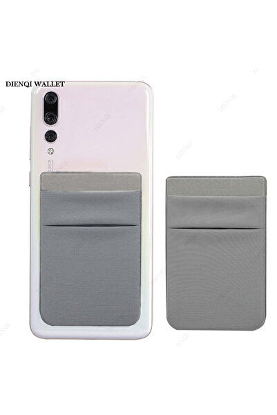 Choice1 Grey Phone Card Sticker Fashion Elastic Cloth Mobile Cell Phone Card ...