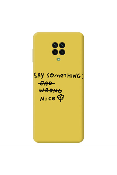Other Xiaomi Redmi Note 9 Pro Say Something Yellow Colored Silicone TPU Θήκη