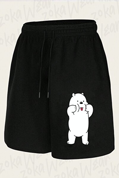 ZOKAWEAR Unisex Panda Design Printed Shorts