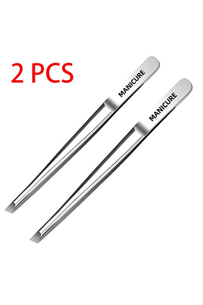 Choice 2 pcs Stainless Steel Adjustable Single-Eye Eyebrow & Eyelash Tweezers...