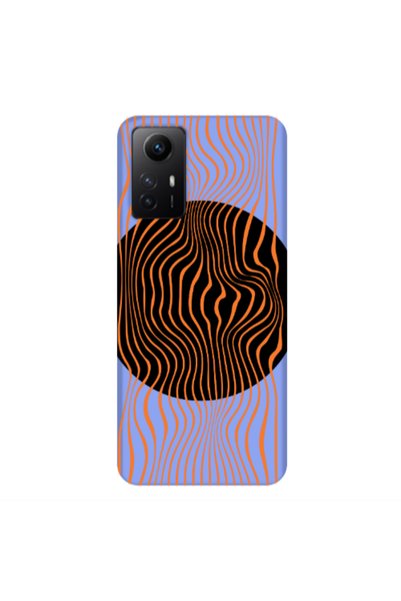 Other Xiaomi Redmi Note 12s Trapezoidal lines Light Purple Colored Silicone T...