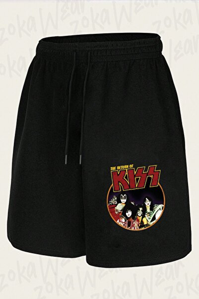 ZOKAWEAR Unisex Kiss the Return of Kiss Design Printed Shorts