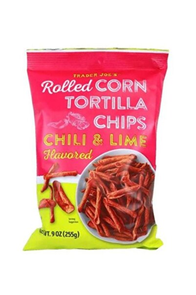 Trader Joes Trader Joe's Rolled Corn Tortilla Chips, Chili & Lime Flavored 255g