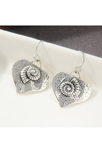 Choice Silver A210 Bohemian Style Vintage Snail Pattern Silvery Plated Pendan...