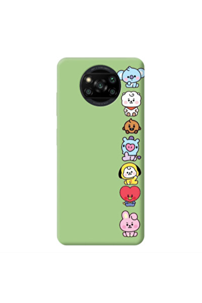 Other Xiaomi Poco X3 /X3 Pro Lovely animals Light Green Colored Silicone TPU ...