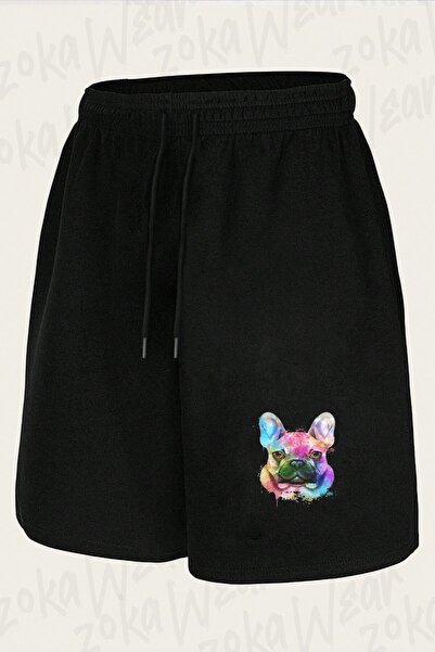 ZOKAWEAR Unisex French Bulldog Watercolor Design Printed Shorts