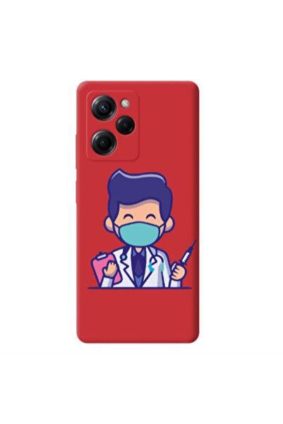 Other Xiaomi Poco X5 Pro Specialist Doctor Red Colored Silicone TPU Θήκη