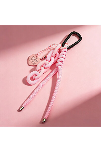 choice2 Pink Fashion Handmade Weaven Chain Keychain Unisex Backpack Key Phone...