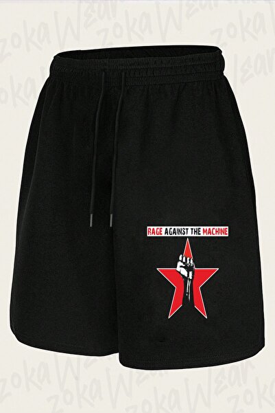 ZOKAWEAR شورت مطبوع بتصميم Rage Against The Machine للجنسين