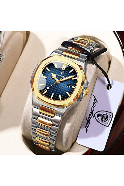 Choice7 789 Gold Blue Luxury Women’s Wristwatch Stainless Steel Date Quartz C...
