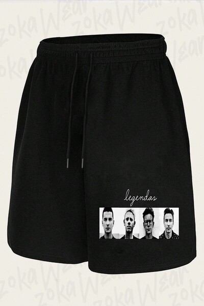 ZOKAWEAR Unisex Legendas Depeche Model Design Printed Shorts