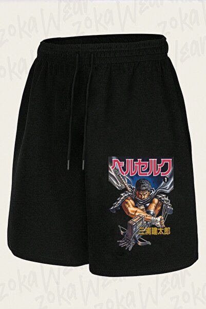 ZOKAWEAR Unisex σορτς με στάμπα Manga Berserk