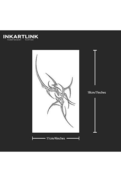 Choice وشم مؤقت بخطوط مجردة قوية من INKARTLINK، طراز 863-1118XL، يدوم حتى 15 ...