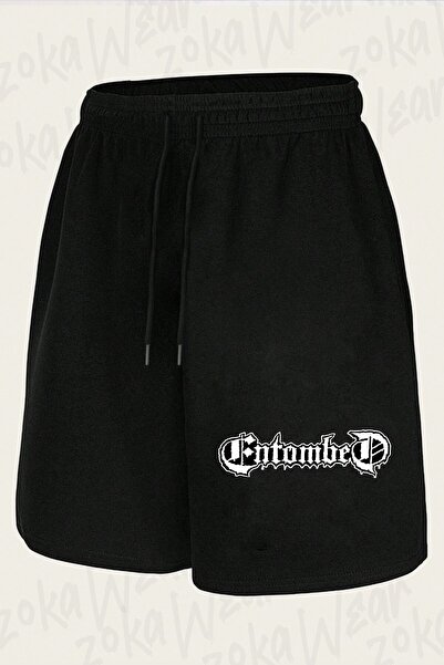 ZOKAWEAR Unisex Logo Entombed Design Printed Shorts