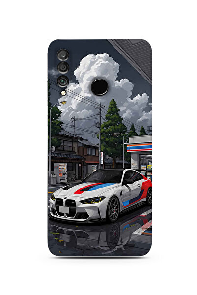 FLAMENKO Huawei P30 Lite Uyumlu BMW Desenli Şeffaf Telefon Kılıfı