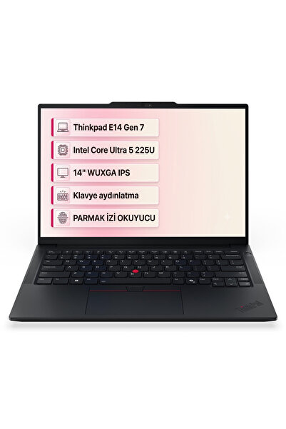 LENOVO ThinkPad E14 Gen 7 Intel Core Ultra 5 225U 16GB 512GB SSD 14" Freedos ...