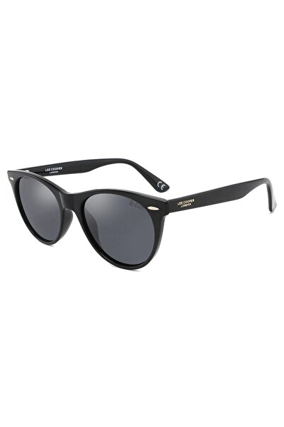 Lee Cooper نظارات شمسية مستقطبة للجنسين بعدسات سوداء عاكسة - LC1002C02