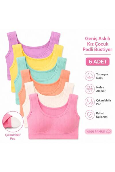 HB TREND Girls' Briefs Ribbed Vibrant Colors Cotton Skin-Friendly