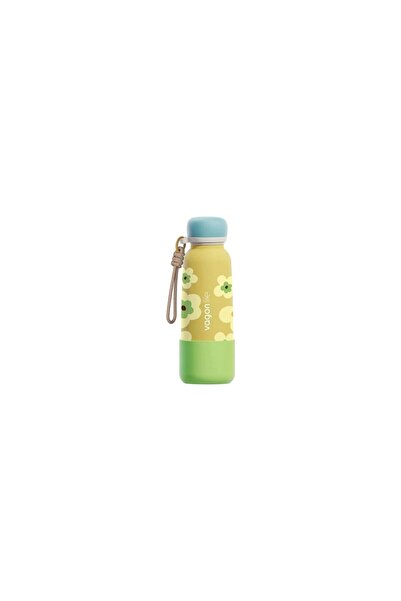 Vagon Vagonlife Steel Straw Bottle/Thermos with Hand Strap Vgn1105 550ml - Ye...