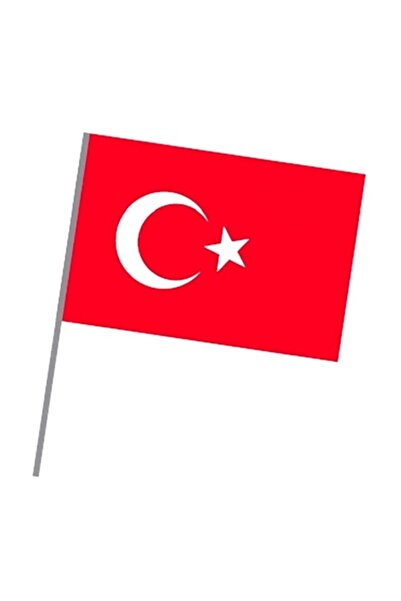 Vatan Sopalı Bez Bayrak 50X75 Türk Bayrağı