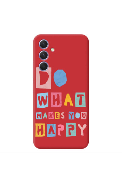 Other Samsung A35 Do What Makes Red Colored Silicone TPU Θήκη