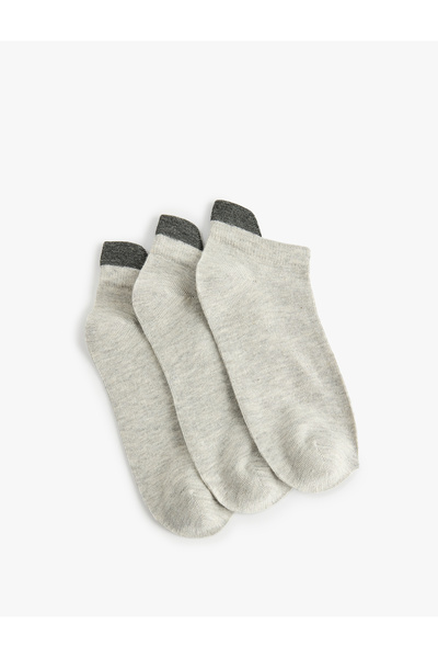 Koton Color Contrast 3-Piece Booties Socks Set