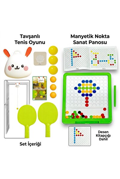 BLACK DİAMOND PLUSH TOY 2’li Eğitici Oyuncak Seti ( Tavşan Kapı Tenisi + many...