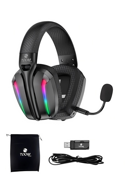 Zoom Plus 2.4Ghz Wireless Gaming Headset for Pc/Ps4/Ps5/Nintendo Switch, Long...