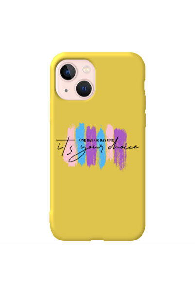 Other Apple iPhone 13 One Day Or Day One Yellow Colored Silicone TPU Θήκη