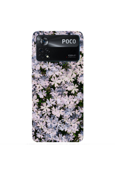 Other Xiaomi Poco X4 Pro Flowers white Transparent Silicone TPU Θήκη