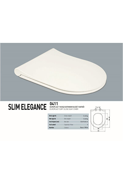 NKP SLIM ELEGANCE DUROPLAST YAVAŞ KAPANAN KLOZET KAPAĞI SİYAH